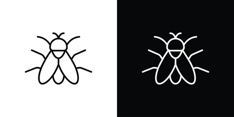 Fly insect icon for template logo, vector designs.