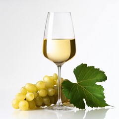 white wine and grapes