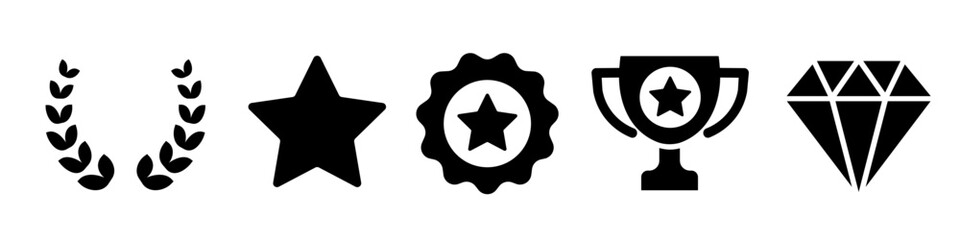 Obraz premium Reward icon. Prize icon set