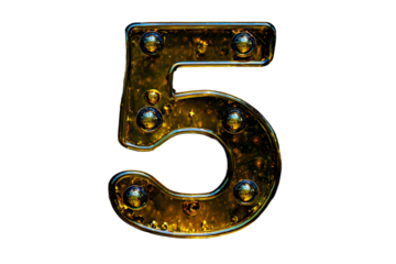 a number five with a white background