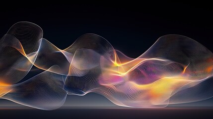 Obraz premium Abstract Textured Background with Wood, Fabric, Paper Waves in Teal and Dark Brown, Organic Curves 