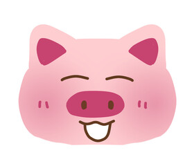 Happy Pig Emoji Joyful Piggy Smile
