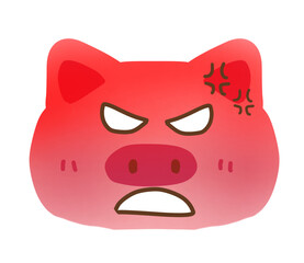 Furious Pig Emoji Extreme Piggy Anger