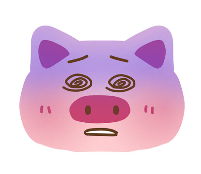 Overwhelmed Pig Emoji Can't Take It Piggy