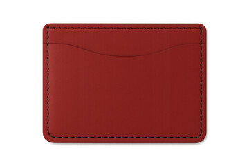 Sleek red leather pocket organizer displaying professional design, highlighting organizational sophistication against transparent background