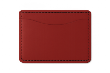 Sleek red leather pocket organizer displaying professional design, highlighting organizational sophistication against transparent background