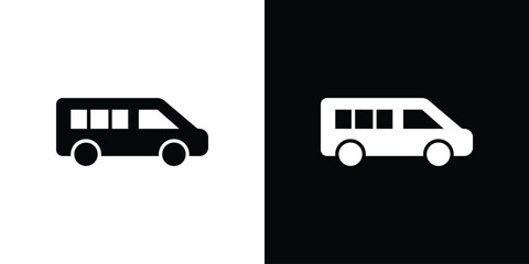 Van icon, logo elements of graphic designs