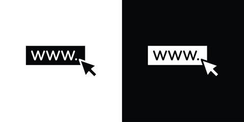 Url icon, logo elements of graphic designs