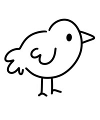 vector illustration of cartoon bird