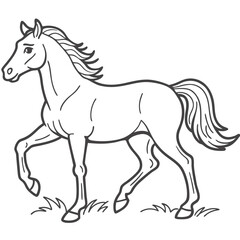 Obraz premium horse outline art illustration
