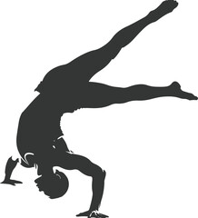 Handstand Acrobat Silhouette