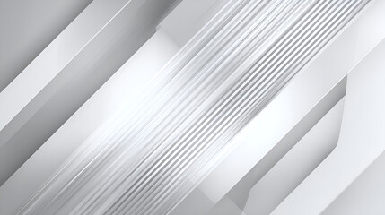 Obraz premium Gray white abstract angled layers lines create depth dimension