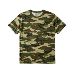Camouflage T-shirt isolated on a white background