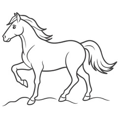 Fototapeta premium horse outline art illustration