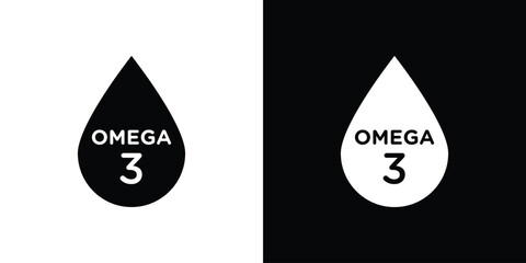 Omega icon, logo elements of graphic designs