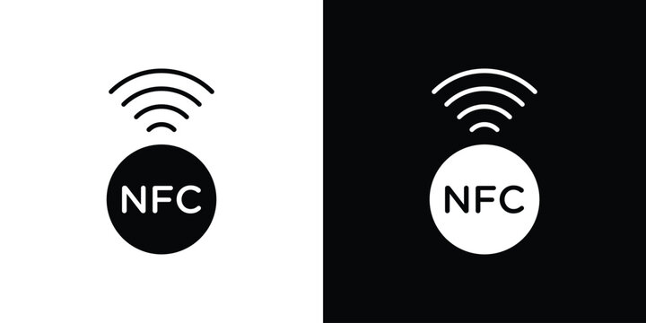 NFC icon, logo elements of graphic designs