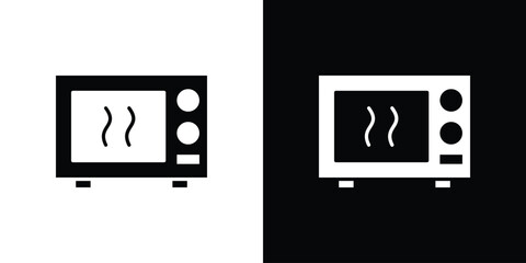 Fototapeta premium Microwave icon, logo elements of graphic designs