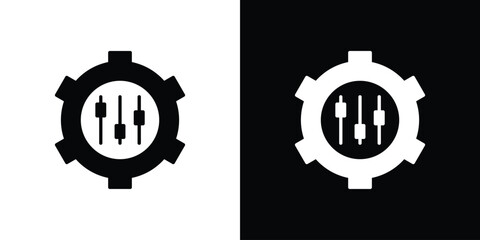 Mass customization icon, logo elements of graphic designs