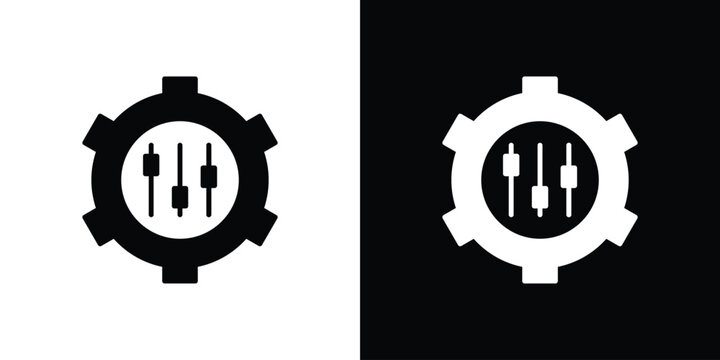 Mass customization icon, logo elements of graphic designs