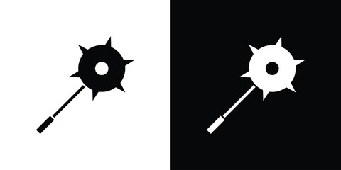 Obraz premium Mace icon, logo elements of graphic designs