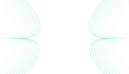 Curved Mint Lines, Abstract Graphic Element, Soft Texture, Light Green Effect, Transparent Background