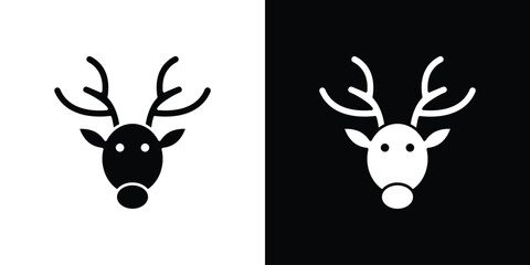 Deer rudolph icon, logo elements of graphic designs