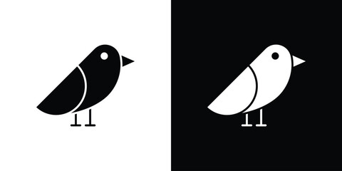 Bird icon, logo elements of graphic designs