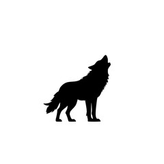 black wolf vector illustration