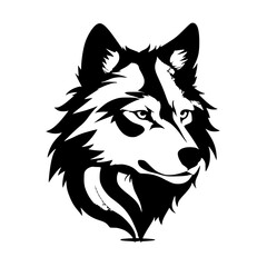 wolf head vector