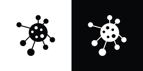 Bacteria icon, logo elements of graphic designs
