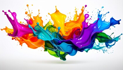 abstract colorful background with splashes of liquid colors