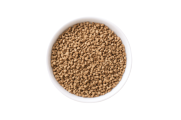 a bowl of cereal sitting on a white surface