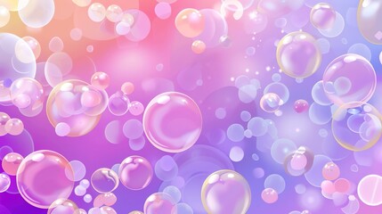 Playful Bubble Element Backgrounds for Aquatic Themes, Kids Party Decorations, Bath Product Packaging and Refreshing Designs