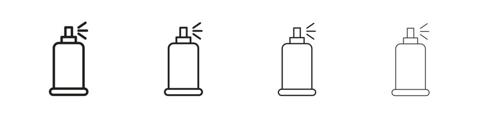 Spray can icon linear vector icon in a editable style.