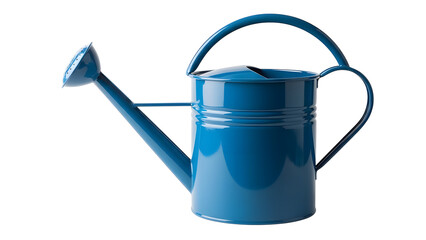 Blue metal watering can for garden plants flowers watering gardening tools equipment irrigation 10 liter on transparent background