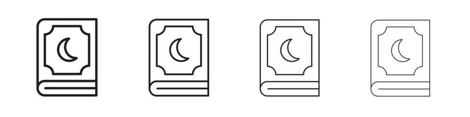 Quran book icon linear vector icon in a editable style.