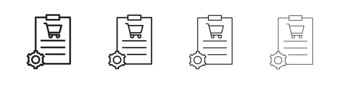 Procurement icon linear vector icon in a editable style.