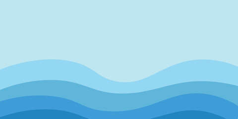 Blue ocean wave background wallpaper vector image. Illustration of graphic wave design for backdrop or presentation.