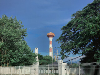 Fototapeta premium Water Storage Tank in the Middle of Forest 