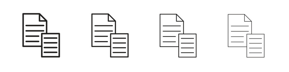 Paste icon linear vector icon in a editable style.
