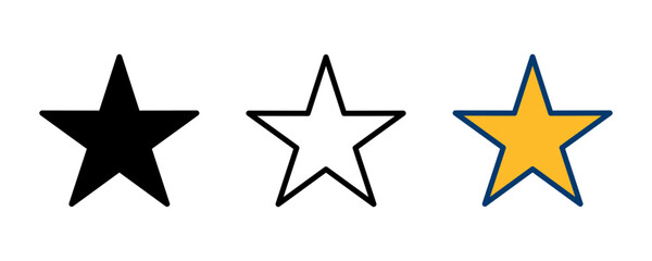 Star Icon vector isolated on white background. Star vector icon. Rating symbol