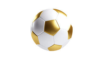 Obraz premium a soccer ball with a gold and white design