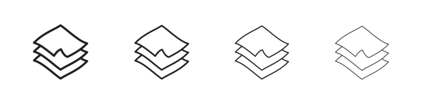 Land layers icon linear vector icon in a editable style.