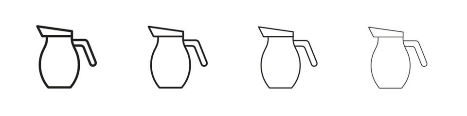 Jug icon linear vector icon in a editable style.
