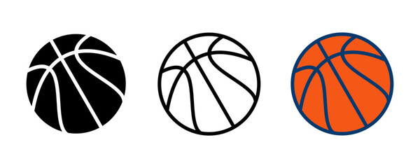 Obraz premium Basketball icon vector isolated on white background. Basketball ball icon. Basketball logo vector icon