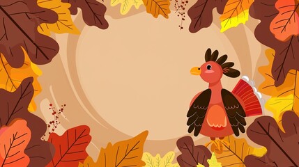 Festive Turkey Backgrounds for Thanksgiving Marketing, Family Gathering Promotions, Autumn Recipes and Holiday Cooking Content