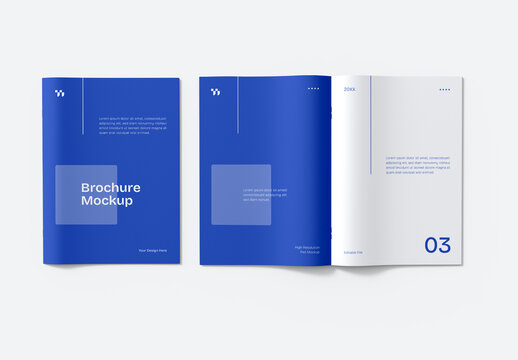 Realistic A4 Brochure Mockup Design