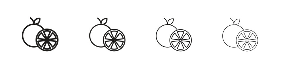 Citrus icon linear vector icon in a editable style.
