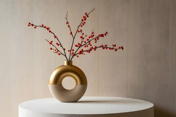 Yellow billy buttons craspedia flowers in white vase home decor floral arrangement still life photography