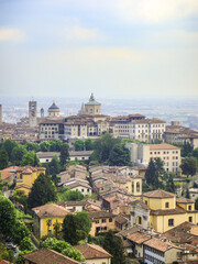 Fototapeta premium Skyline of the old city of Bergamo in northern Italy. 
